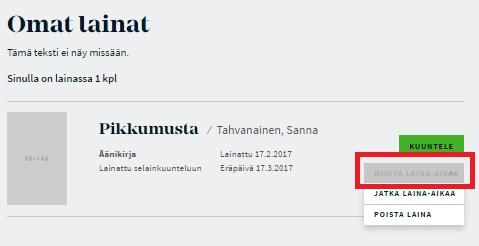 Kirjan lainaus Viimeistään silloin pitää kirjautua, kun haluaa lainata kirjan.