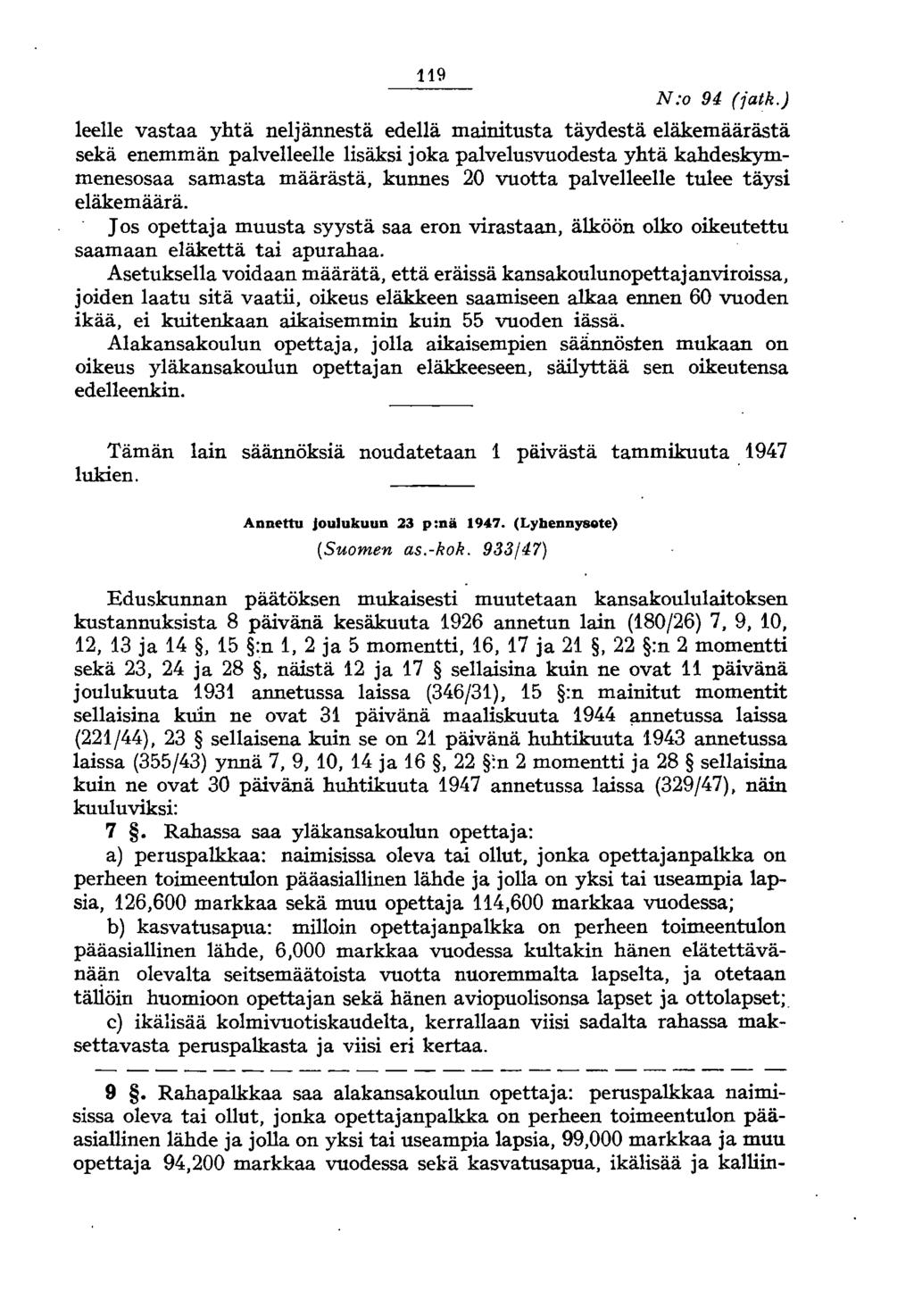 119 N:o 94 (jatk.