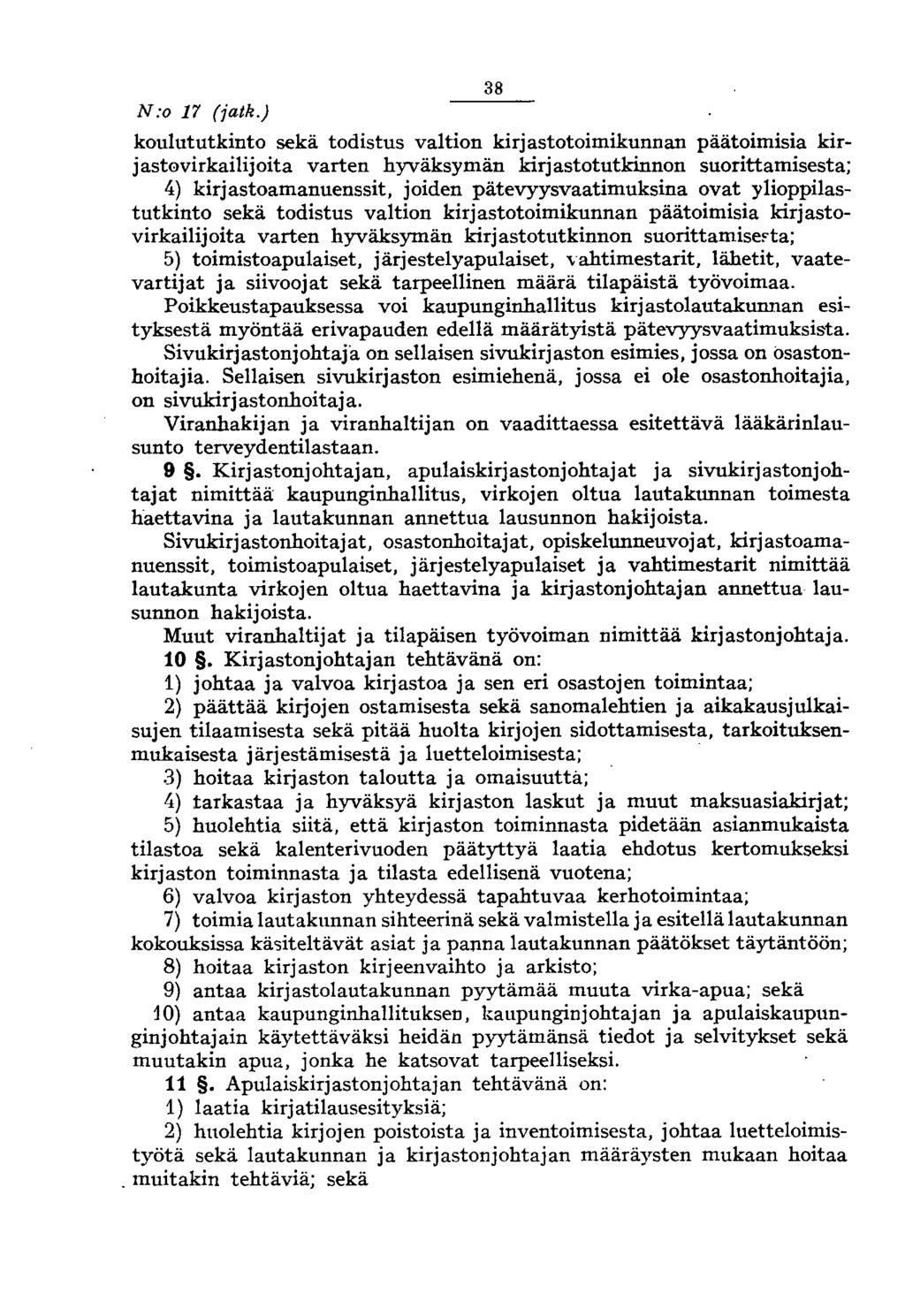 N:o 17 (jatk.
