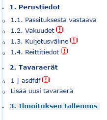 Kun ilmoitus on virheetön, painikkeella voidaan