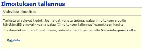 avulla Tullissa kyseinen ilmoitus löytyy.