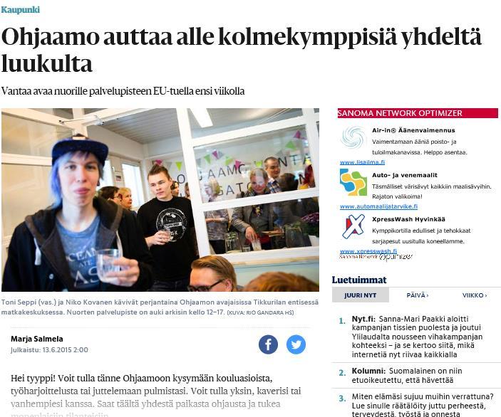 yhteydessä), kannattaa kontaktoida paikallista mediaa.