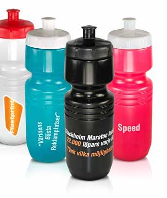 Aktiivinen 15 Speed Sulavalinjainen urheilujuomapullo useissa raikkaissa väreissä. Valmistettu kevyestä läpikuultavasta (paitsi musta) muovista. Elintarvikehyväksyttyjä, eivät sisällä BPA:ta.