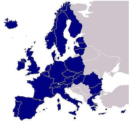 SEPA maksatus ostoreskontrassa KUVA 3 SEPA maat (mukailtu Frank Spakowski, Wikipedia) SEPAn virallinen julkaisu oli tammikuussa 2008, mutta ensimmäinen vaihe eli suunnittelu alkoi jo aiemmin,