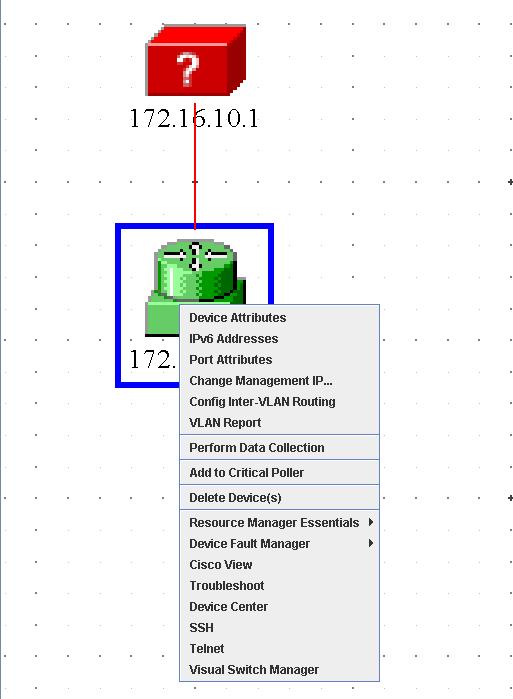 46 Kuva 5-4. Topology Services. Configuration -linkin alta löytyy mahdollisuus VLAN:n, PVLAN:n ja Trunk -yhteyksien määrittelyyn ja konfigurointiin.
