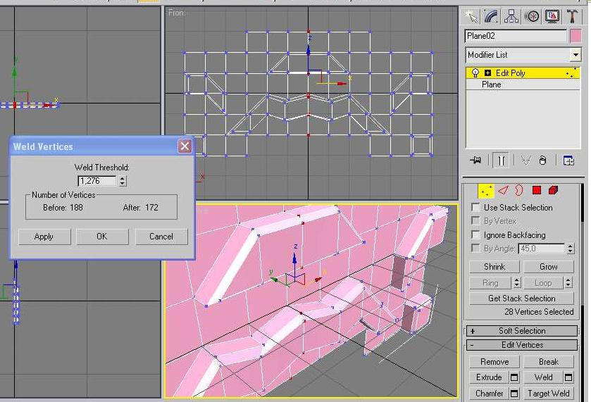 Klikkaa Polygon -valitsin päälle ja valitse kaikki tummaksi muuttuneet polygonit.