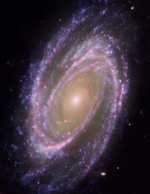 Pimeyden historiaa 1970-luvun lopulla havainnot tähtien kiertonopeudesta galakseissa osoittivat pimeän aineen tarpeen. Isompi nopeus tarkoittaa enemmän massaa. galaksi M81 http://hubblesite.
