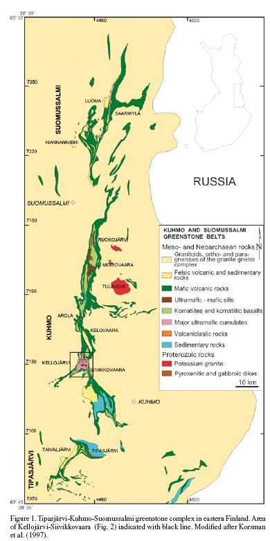Itä-Suomen arkeeinen kallioperä Suomussalmi,