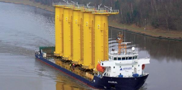 transport of wind mill components Installation of Off-shore