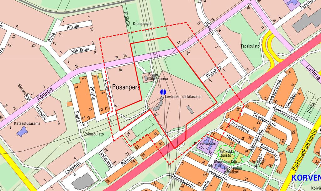 2/6 Sivu 3 Suunnittelualue Asemakaavan muutosalue sijaitsee Ruskon kaupunginosassa, noin 6 kilometriä Oulun keskustasta koilliseen.