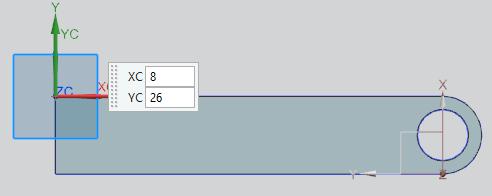 Luo uusi Model ja luo atrribuuttitiedot samalla lailla kuin aikaisemmin. Nimeä kappale Kanki2 2. Menu -> Insert -> Sketch. Valitse XY-taso. 3. Menu -> Insert -> Sketch Curve -> Rectangle.