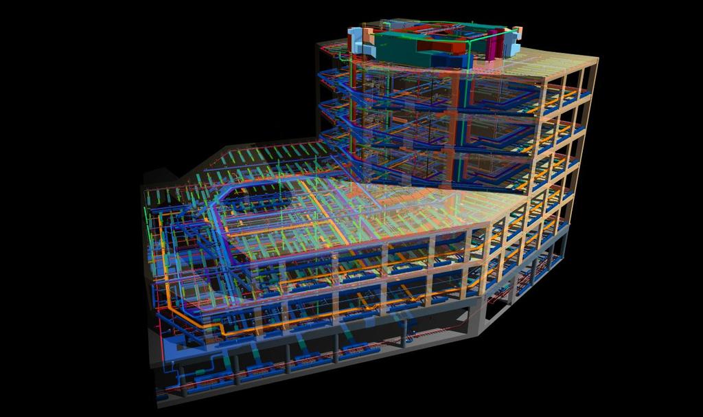 2013) 3-dimensioinen BIM malli rakennuksesta 3d BIM
