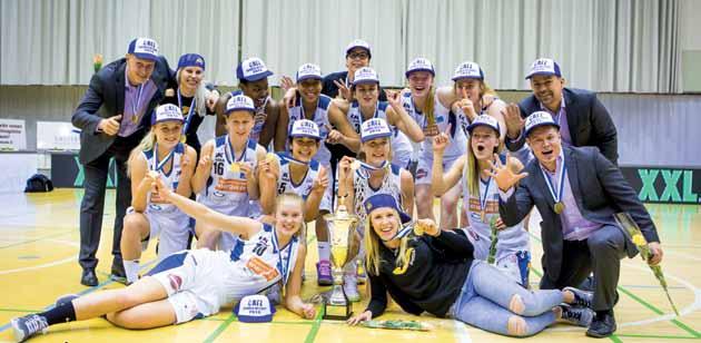 16 Catzien Suomen mestarit 2016. Kuva: Kimmo Metsälä Olosuhteet koripallolle ovat Etelä-Karjalassa hyvällä tasolla.