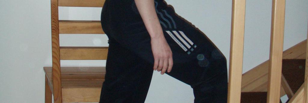 Laske viiteen. Toista harjoitus yhteensä 8 kertaa. 6) Seiso portaan/portaikon edessä.