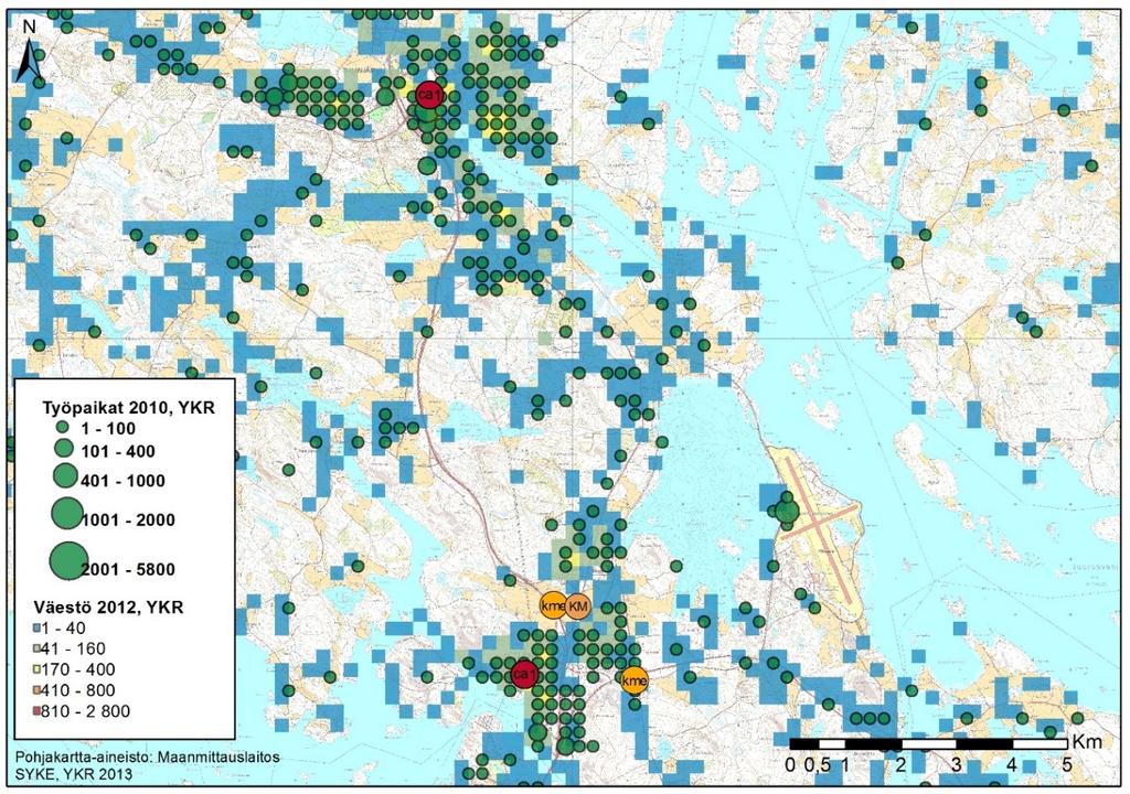 Zone -aineiston mukaisille vyöhykkeille. Kuva 10.