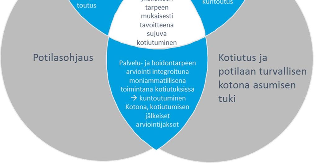 potilaan pääprosessien mukainen hoitopolku, joka alkaa