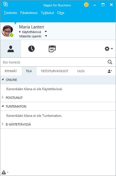 54 KUVA 34. Skype for Business -sovellus.