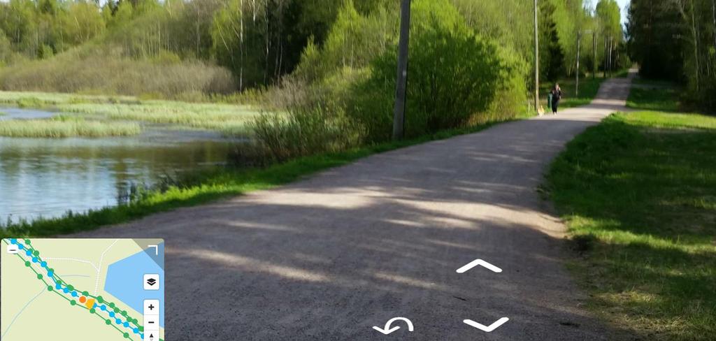 Kuva 10: Ote Mapillarystä, jossa yhtenä kuvattuna kohteena on myös Helsingin Keskuspuisto.