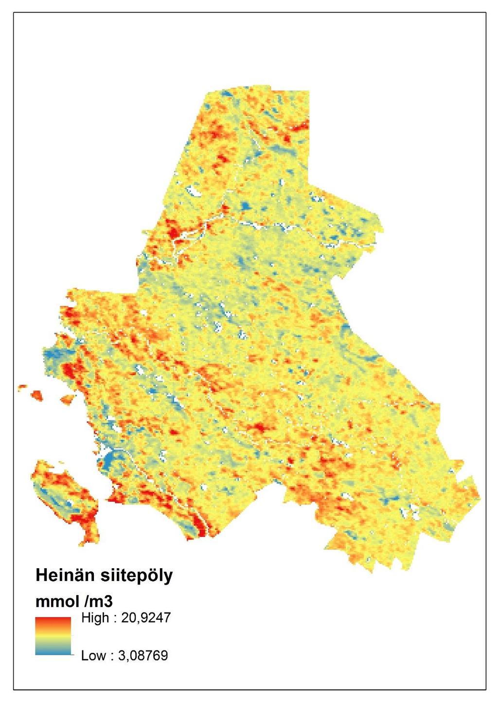 d) Laske heinän siitepöly Oulun seudulla lineaarisen regression kaavaa hyödyntäen y = (-0.5204 + 32.