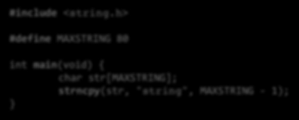 #define Määrittelee esikääntäjämakron joka korvataan annetulla tekstillä #define NIMI arvo Esim: #define NULL ((void *)0) Yleinen käytäntö: makrojen nimet isoilla