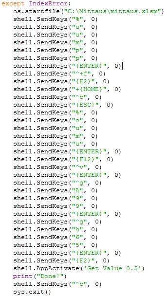 22 Näin voidaan lähettää Windowsille yksinkertaisia näppäinkomentoja shell.sendkeys()- funktiolla (9).