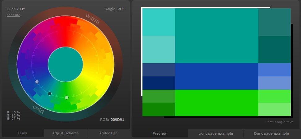 40 Kuva 13. Kuvakaappaus Color Scheme Designerin värivalitsimesta 4.2.