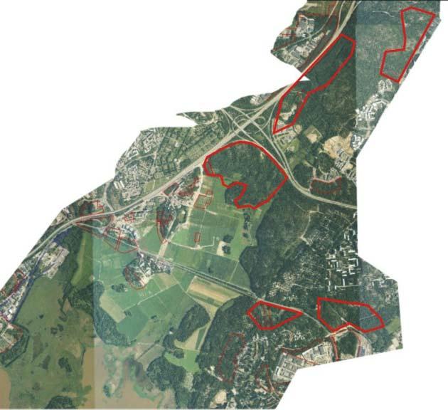 29 Kuva 5/6. Viikin,Kivikon ja Puotinharjun alueen merkittävimmät maankäytön muutosalueet (paksu punainen viiva).