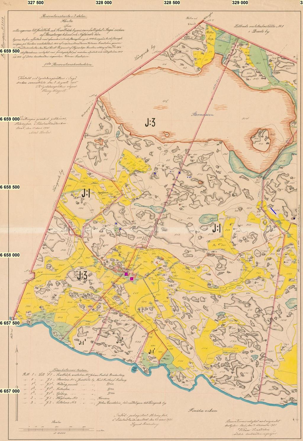 9 Isojakokartta v. 1917-1918. (B13 8/5).