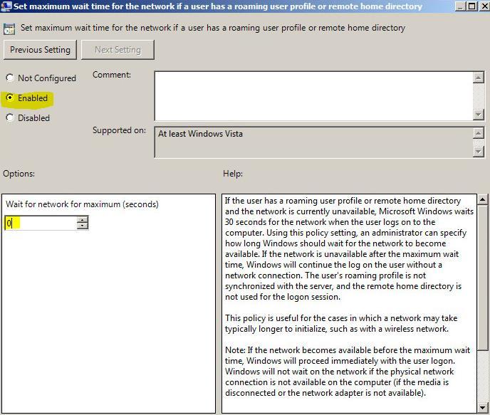 Kuva 67. Proofiliasetusten määrittäminen Active Directory -palvelimella 6.