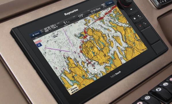 NAVIONICS SONARCHART LIVE SonarChart Live toimii Raymarine monitoiminäytöissä ja tämän avulla veneilijät voivat luoda henkilökohtaisia 1 ft/0.