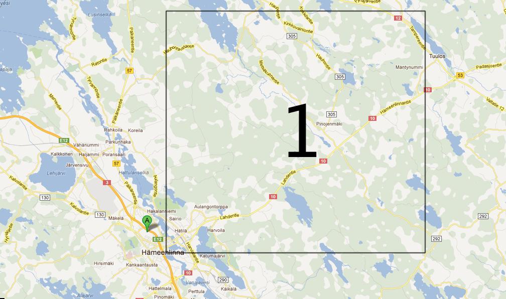 38 perävaunuun, eikä se pääse sekoittumaan muuhun maitoon. Reitit ajetaan aikavälillä 16:00 06:00. Reittien keräämiseen käytetään 14 tuntia. 8.1.3 Hämeenlinna 2 Hämeenlinnan toinen reitti kerätään käyttäen pelkkää kuormaautoa.