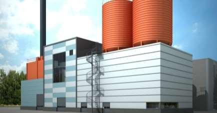 Wood-brick plant for heat reserve