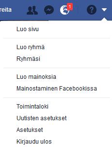 Oikean reunan nuoli kuvake Täältä löytyy kirjaudu ulos, ja muista aina tehdä näin jos käytät vierasta konetta! Tärkein on kuitenkin asetukset!