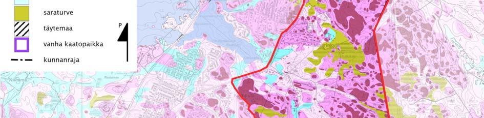 Moreenin pinta noudattaa pääpiirteissään kallioperän muotoja. Ohuimmillaan moreeni on kallioselänteillä.