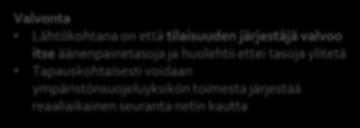 Äänentoistolaitteiden suuntaus ja äänentoistovahvistimien säädöt on toteutettu siten, että niiden käyttö häiritsee naapurustoa mahdollisimman vähän.