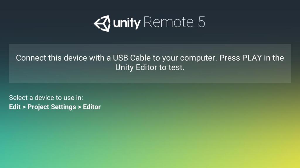 asettaa Unityn Remote -laitteeksi mikä tahansa Android -laite. Tähän paikkaan polku on Edit Project Settings Editor, josta kohtaan Device vaihdetaan Any Android Device. 15 Kuva 8.