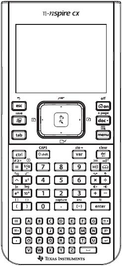 TI-Nspire- CX -kämmenlaitteen näppäimet TI-Nspire -kosketuslevyä käytetään samalla tavalla kuin kannettavan tietokoneen kosketuslevyä.