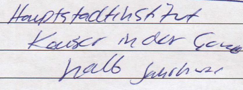 Tulkki 1 kertoi haastattelussaan, että hänen muistiinpanonsa ovat merkattuna allekkain ja että ne ovat jaottelematta.
