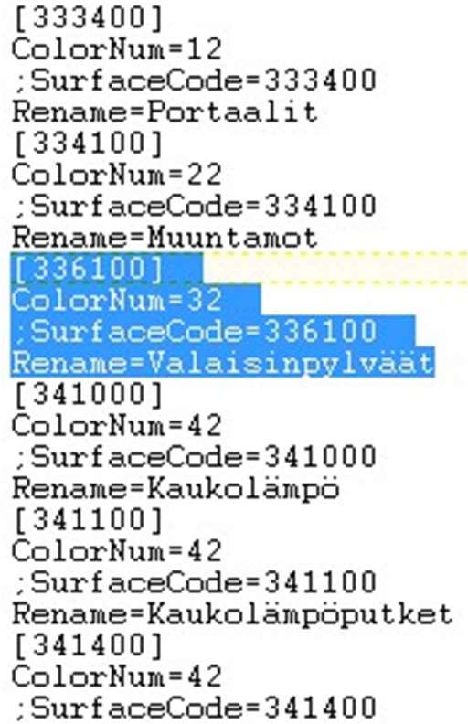 6 PISTEET (VARUSTEET, KAIVOT, TARKASTUSPISTEET) 6.1 3D-Win asetukset Pistemäinen aineisto gt- formaatissa.