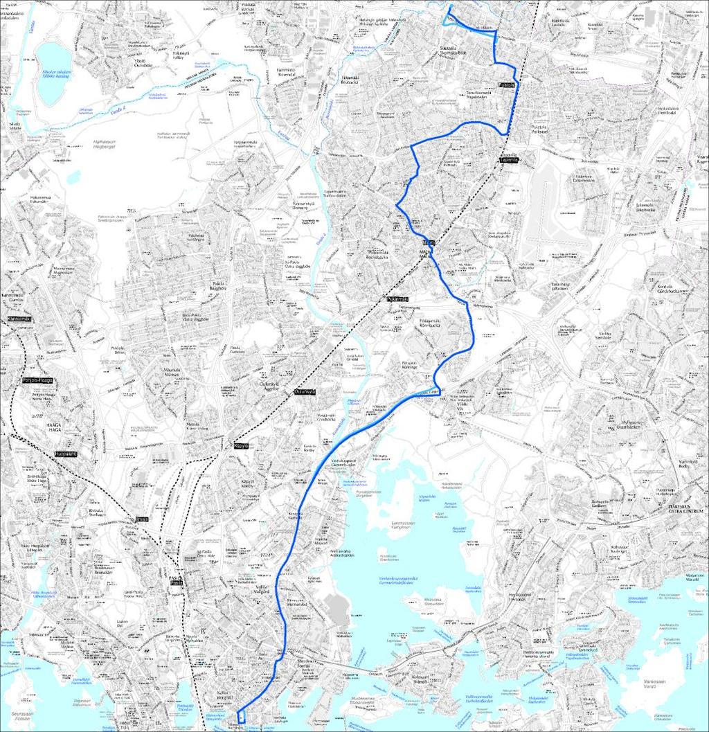 Liite 1-13 Linja 73 Hakaniemi - Lahdenväylä - Pihlajamäki - Malmi - Tapanila - Puistolan asema - Ala-Tikkurila Pohjakartat: Karttakeskus, lupa L4322 Linja 73 Ruuhka Päivä/ilta La, päivä Su, päivä