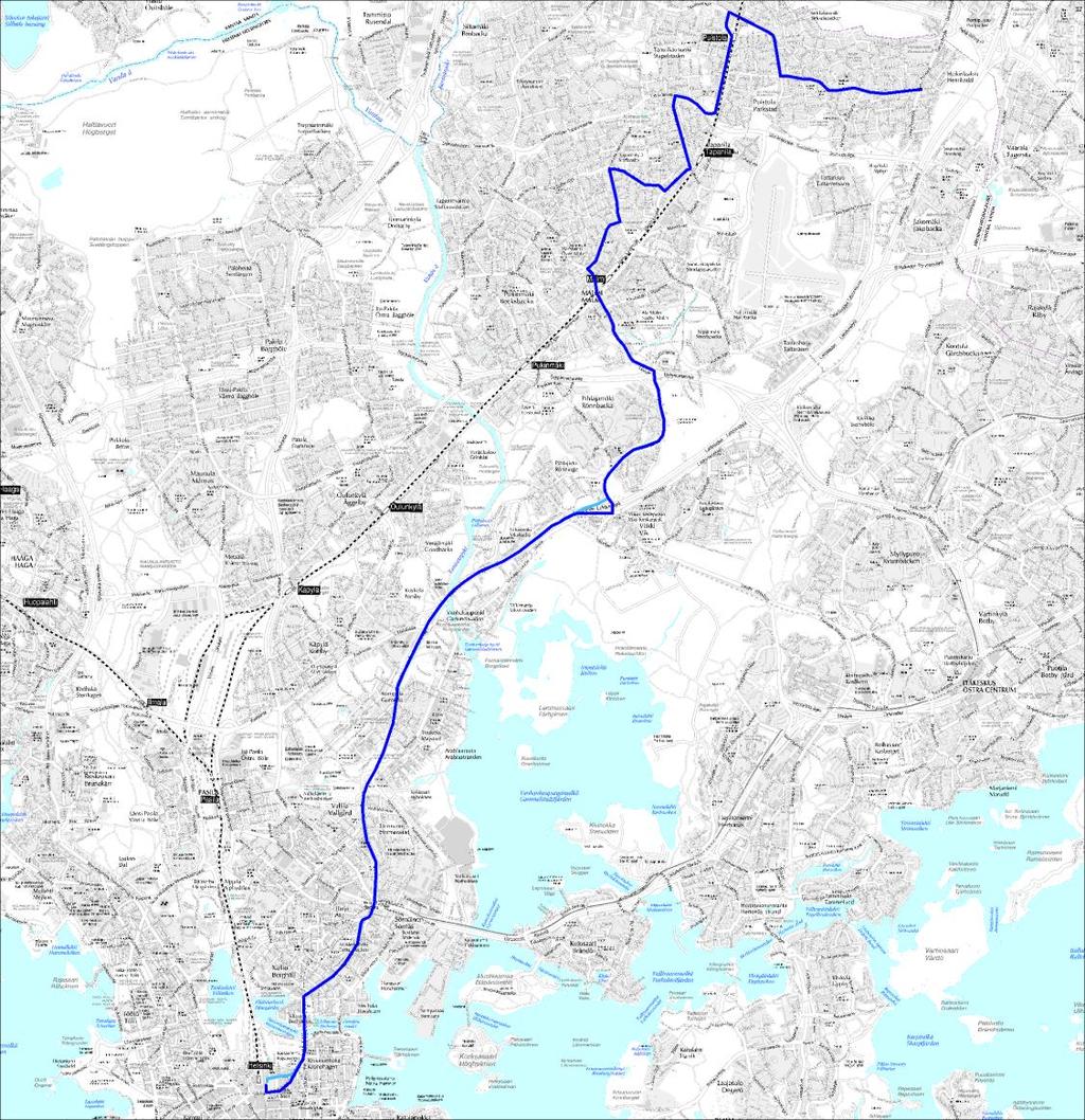 Liite 1-41 Linja 74N Rautatientori Lahdenväylä Pihlajamäki Malmi Tapanila Puistolan asema Heikinlaakso Pohjakartat: Karttakeskus, lupa L4322 Ma-su n. klo 23.30 Pe-la / la-su yöt n. klo 1.