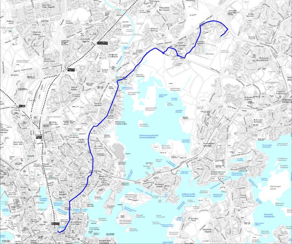 Liite 1-45 Linja 78N (ent. 68) Rautatientori Arabia Viikki - Latokartano Pohjakartat: Karttakeskus, lupa L4322 Ma-su n. klo 23.30 Pe-la / la-su yöt n. klo 1.30 Linja 78N 1.30 4.