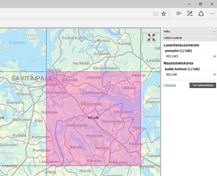 (klikkaa ruutuja) ja ruudut muuttuvat violeteiksi sekä ilmestyvät oikeaan pystypalkkiin (M5114R)