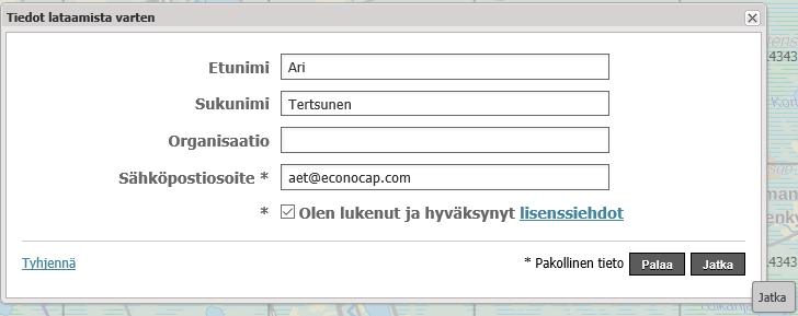 AINEISTON HAKU TILAUKSEN VIIMEISTELY Näet