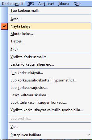ORTOKUVAN TUONTI TAUSTAKARTAKSI Valitse Muokkaa taustakarttoja Käännä kaikki taustakartat näkymättömiksi Avaa ortokuva taustakartaksi