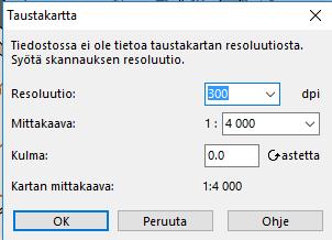MAASTOTYÖ TULOS TAUSTAKARTAKSI Skannaa paperinen maastokopio tiedostoksi, esimerkiksi.