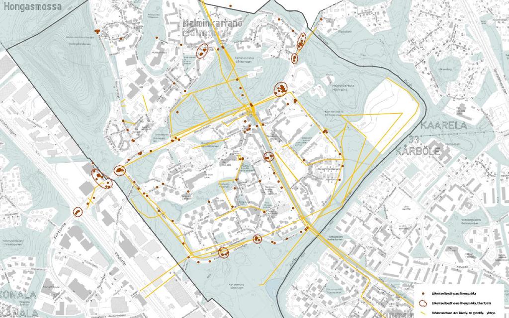 Liikennettä koskevat vastaukset Vaarallisia risteyksiä Tarvitaan hyvä pyöräily-yhteys keskustaan.