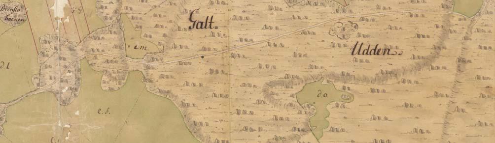 Geometrisk Charta öfver Staffansby Ägor 1768 Tapaninkylässä viljelyksiä koskeva isojaonkartta on valmistunut vuonna 1768.