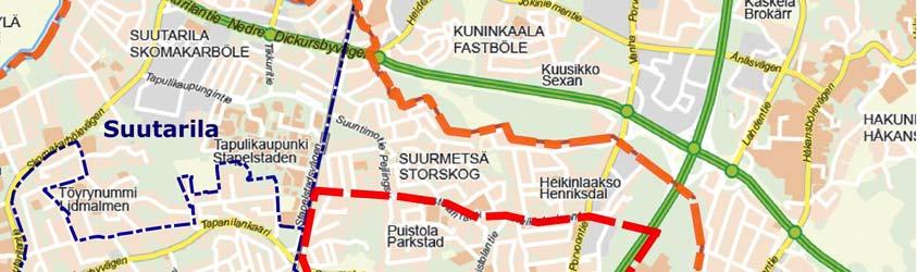 Nimi Suurmetsä ~ Storskog perustuu metsän nimeen Storskog, joka esiintyy 1700-luvun kartoissa. Se vahvistettiin kaupunginosan nimeksi vuonna 1962.