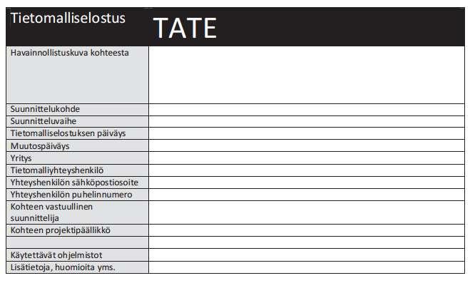 22(40) Kuvio 4. Ehdotus tietomalliselostuksen sisällöstä (RT 10-11069, 27.) Kaikki tietomallien siirto tapahtuu IFC-tiedostojen kautta.